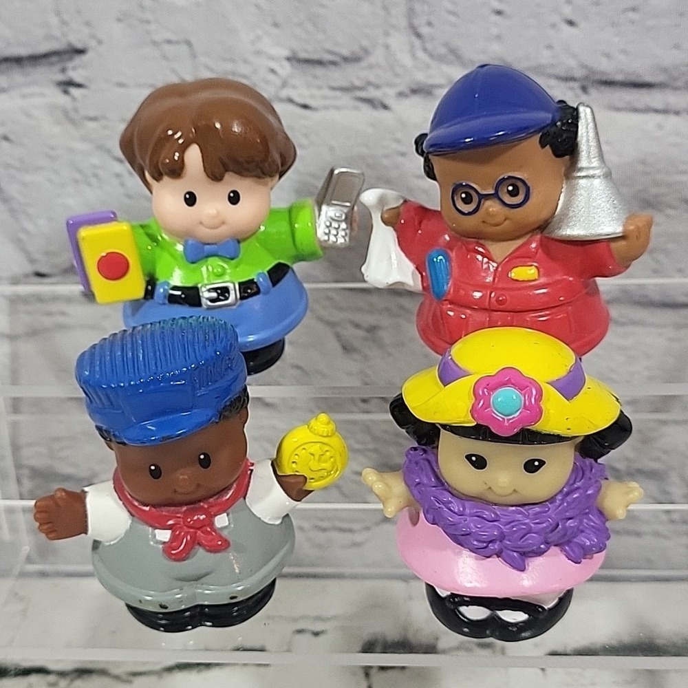 Fisher-Price Little People Figures Lot Workers Train Conductor Mechanic Business